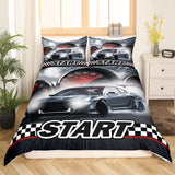 Jungen Cartoon Auto Beddenset 135X200,Kinder Bau Fahrzeuge Tröster Abdeckung Für Kind Kleinkind Teens,Dinosaurier Bettbezug,Traktor Maschinerie Bagger Bettdecke Abdeckung,Lkw Autos Bedtuchen Naty Shop Multi 6 135*200+80*80*1