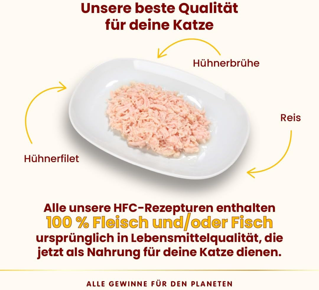 Almo Nature HFC Natural - Natvoer voor volwassen katten - Kipfilet - 280g, verpakking van 12
