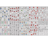 JMEOWIO Nagelsticker Glitzer Weihnachten 10 Blatt Nail Art Sticker Selbstklebend Nagelaufkleber Schneeflocken Winter Decoratie Nageldesign Zubehör