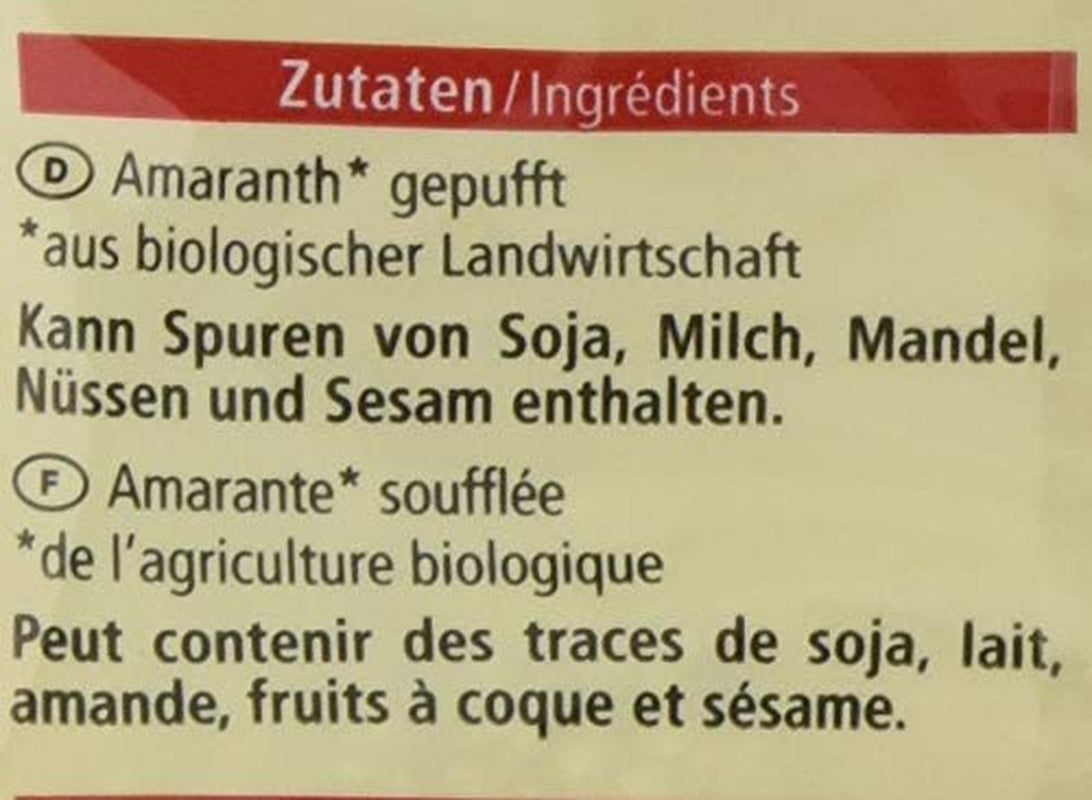 Biologische geëxpandeerde amarant, 125 g