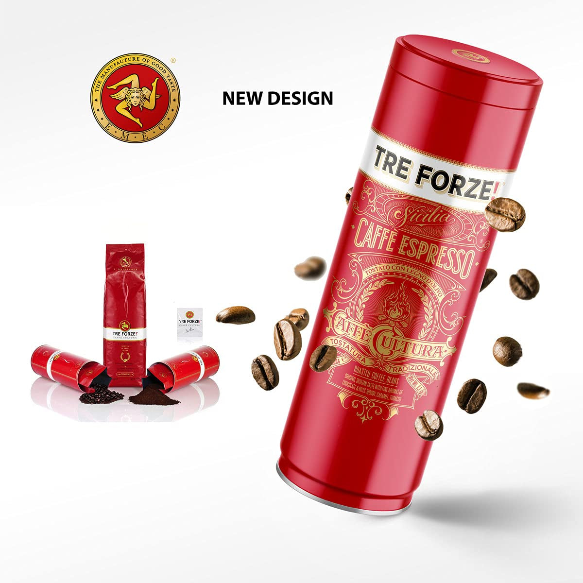 Espresso Caffè - 1kg Espressobonen Traditioneel Röstung über Olivenholzfeuer In Handarbeit - Premium Kaffeebohnen für Volautomat en Siebträger