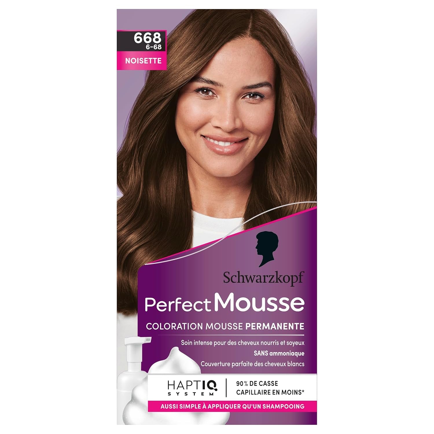 Perfect Mousse Permanente Kleurmousse, 668 Hasellnuss Haarverf Naty Shop