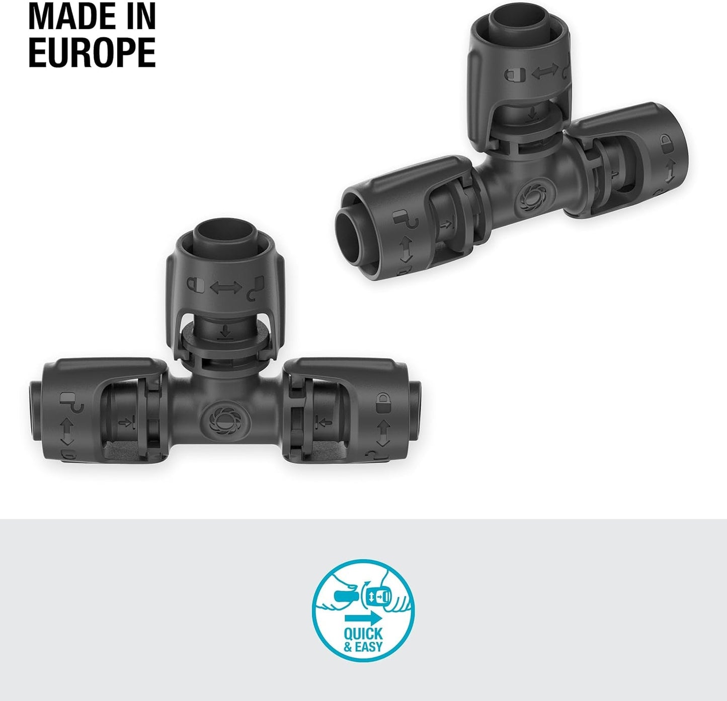 Gardena Micro-Drip-irrigatiesysteem T-stuk 13 mm (1/2"): connector voor 13 mm toevoerleidingen, T-tak, automatische irrigatie, herbruikbaar (13201-20)