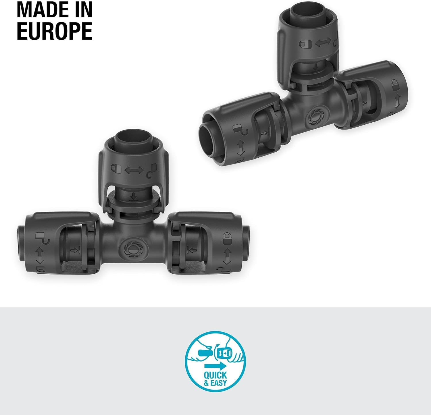 Gardena Micro-Drip-irrigatiesysteem T-stuk 13 mm (1/2"): connector voor 13 mm toevoerleidingen, T-tak, automatische irrigatie, herbruikbaar (13201-20)