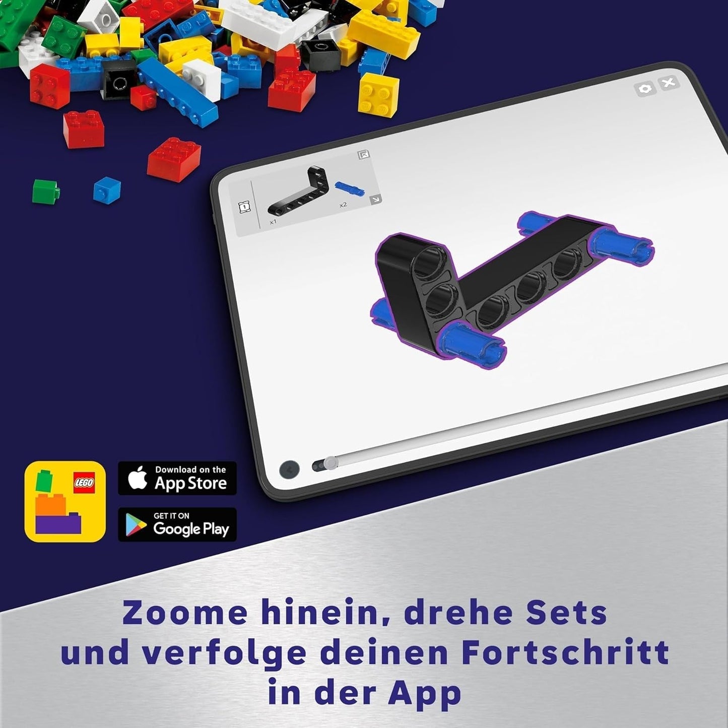 LEGO Technic LT78 Ruimtetransportvoertuig, ruimtebouwset voor verkenningsreizen en ruimteavonturen, fantasierijke speelervaring voor jongens en meisjes, cadeau voor kinderen vanaf 8 jaar oud 42178 Bouwsets Besuche den LEGO-Store