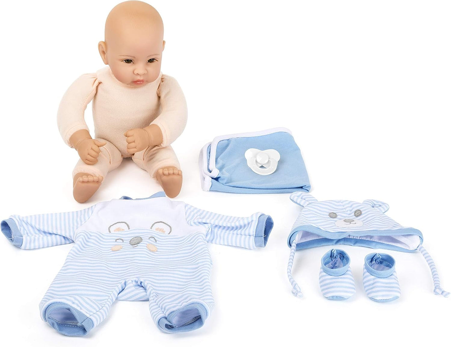 Small Foot Lukas pop, inclusief afneembare kleding, speen en zacht dekentje, rollenspel, 11238