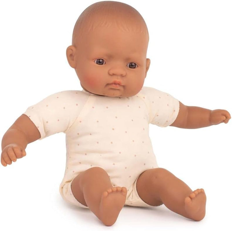 Miniland-poppen: Latijns-Amerikaanse pop, 32 cm, lijfje van zachte stof, geschenkdoos