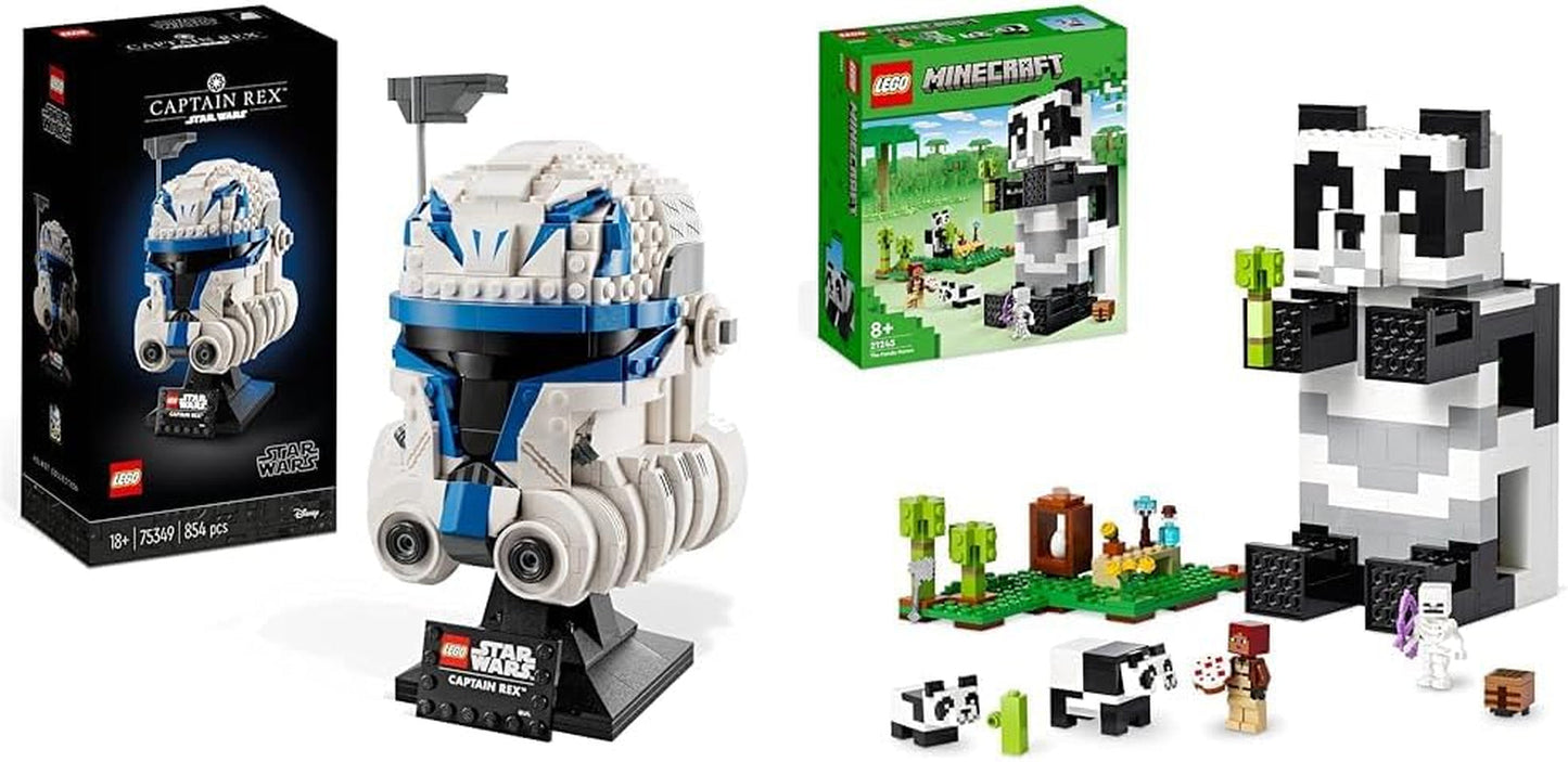 LEGO 75349 Star Wars Captain Rex Helmset Clone Wars Collectible Model Series 2023 Souvenirstuk en cadeau-idee Bouwsets Bekijk de LEGO-Store The Panda House setbundel