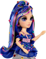 Rainbow High Be Dazzling - Genevieve Bleue - Blauwe modepop van 28 cm met versieringstool, fonkelende edelstenen en stylingaccessoires