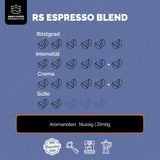 KING'S COFFEE - AMESTEC RS ESPRESSO - 1 kg sterke en aromatische koffiebonen - koffie met een lage zuurgraad - koffie met hele bonen - kleine batchbranding uit Italië - espressobonen voor volautomatische machines en portafiltermachines