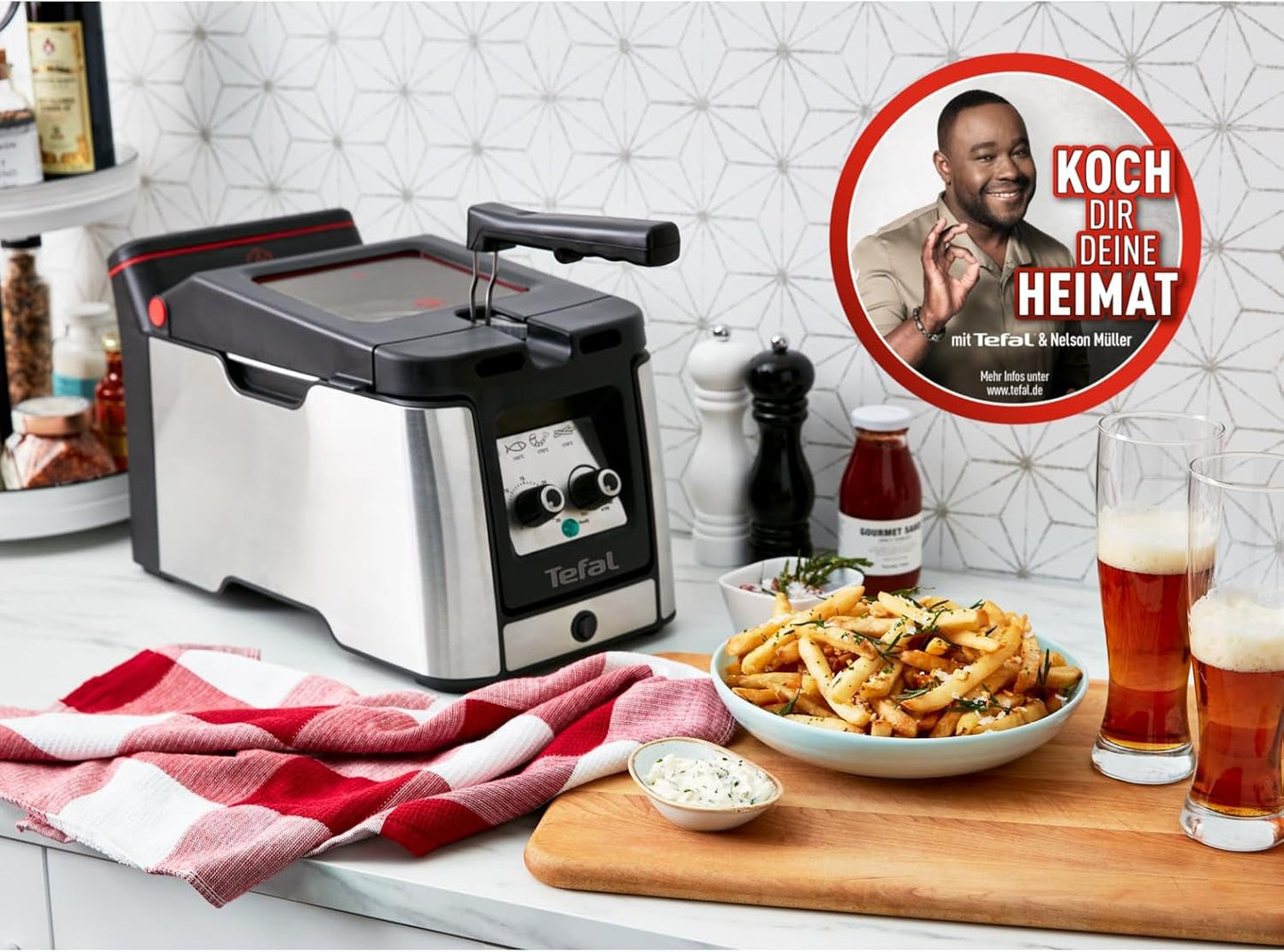 Tefal FR600D Clear Duo Frituurpan, frituren met minder rook en geurtjes, inhoud 1,2 kg, thermostaat, timer, groot kijkvenster zonder condens Huishoudelijke apparaten Naty Shop