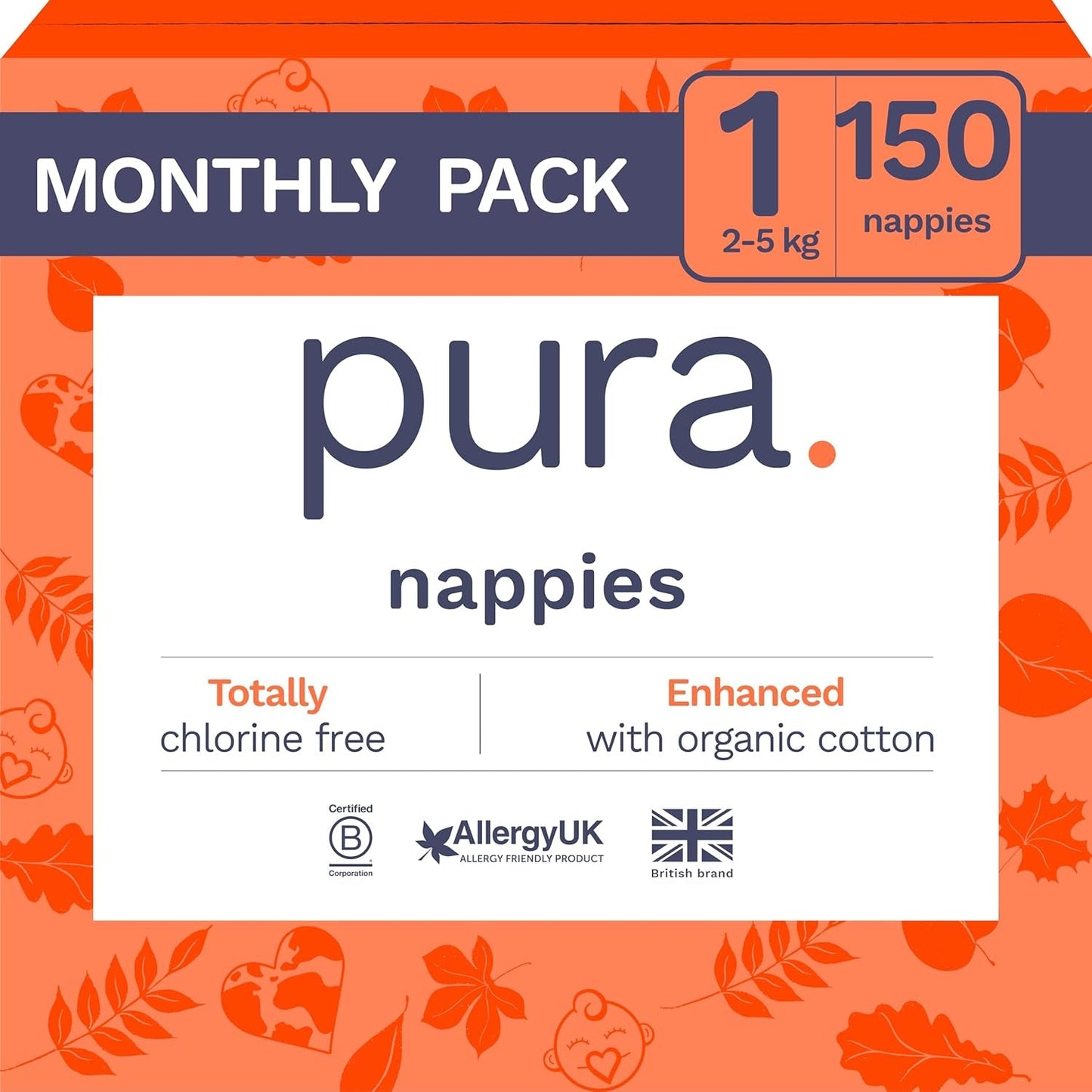 Eco-babyluiers - maat 3 (4-9 kg), 1 pak (26 luiers), ultrazachte luiers voor de gevoelige huid, biologisch katoen, tot 12 uur lekbescherming, nieuwe maattabel