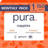 Eco-babyluiers - maat 3 (4-9 kg), 1 pak (26 luiers), ultrazachte luiers voor de gevoelige huid, biologisch katoen, tot 12 uur lekbescherming, nieuwe maattabel