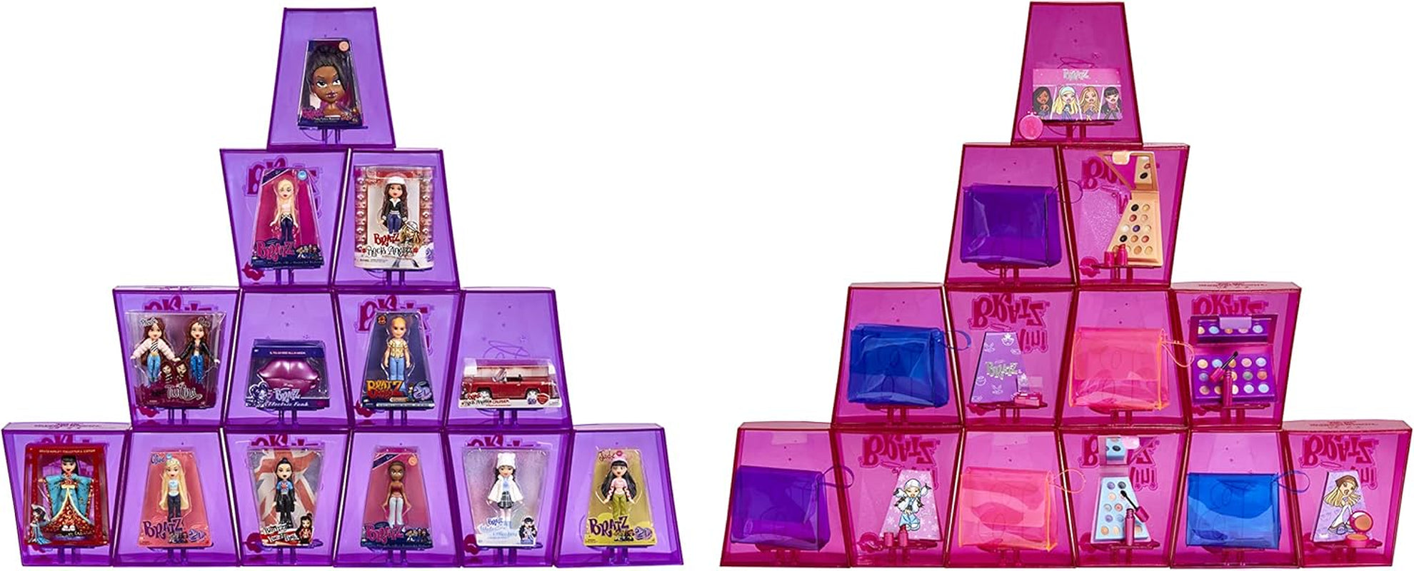 Bratz Miniverse MGA's Y2K Nostalgia Flashback Minis Limited Edition poppen - SURPRISE PACK - 2 Bratz Mini-poppen en vitrine - Geweldig cadeau voor kinderen en verzamelaars 6+