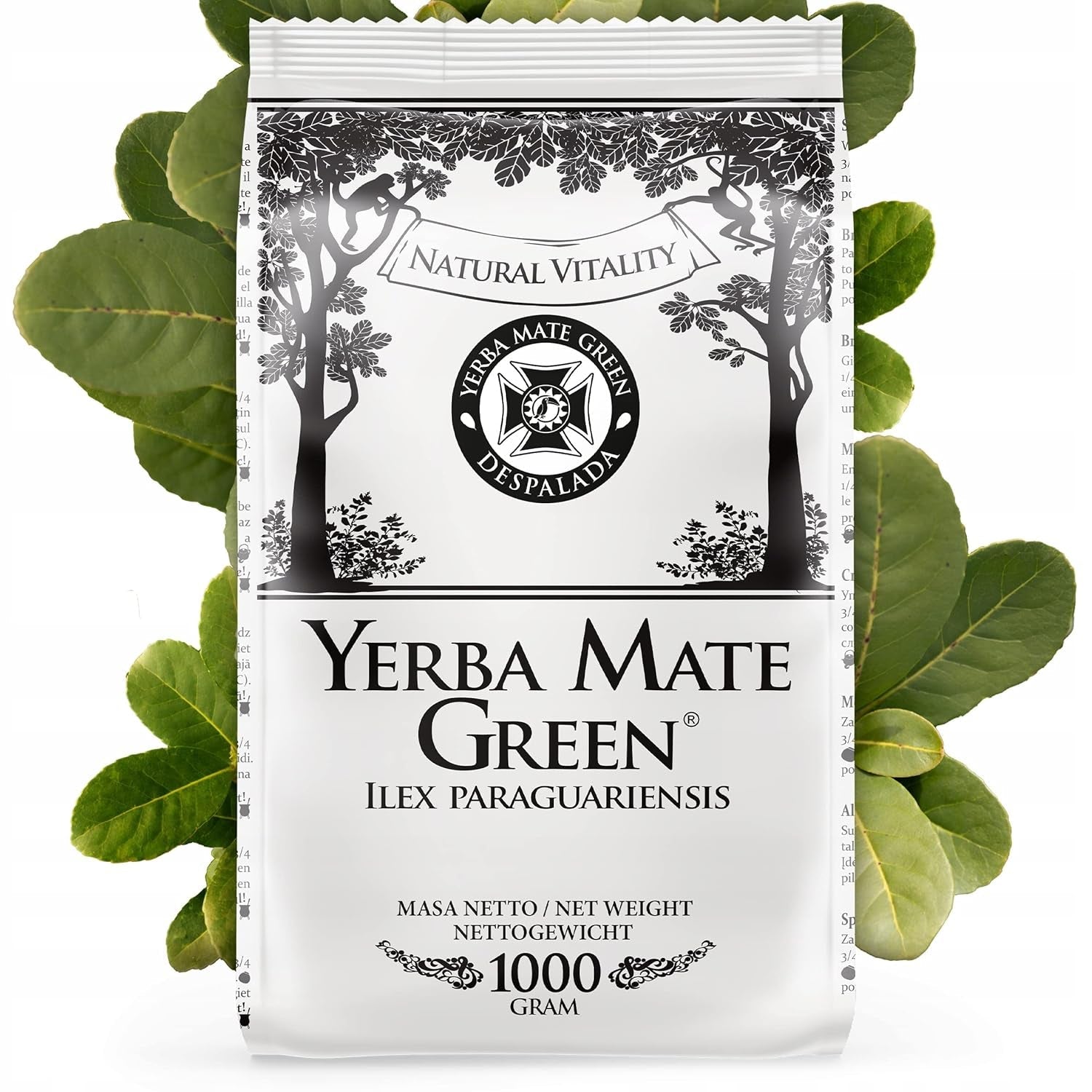 Yerba Brazil Despalada 1 kg ● Luchtgedroogde mate thee van mate bladeren ● Natuurlijke Paraguayaanse mate 50 g ● Natuurlijke mate thee smaak ● Yerba mate thee zonder toevoegingen ● Mate thee in bulk