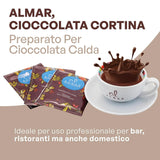 Italiaanse warme chocolademelk Cortina TART BITTER CHOCOLADE, 15 zakjes X 30 gram Cacao en Warme Chocolademelk Naty Shop