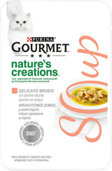 Crystal Delicate Suppenfond für die Katze, met natuurlijke Lachs, garniert met Gemüse, 40 g, 32 Stück