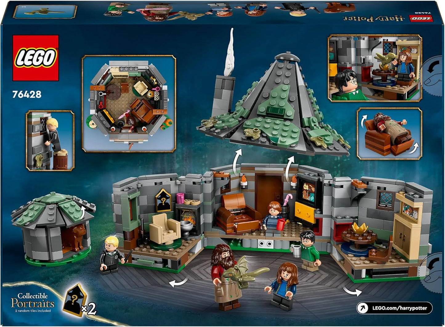 LEGO Harry Potter Hagrid's hut: een onverwacht bezoekset met 5 minifiguren en 2 dierenfiguren, cadeau voor dames en heren, magisch avonturenspeelgoed, fantasieset 76428 Bouwsets Beuche in LEGO-Store