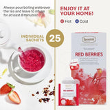 Teavelope "Red Berries" - fruitthee met aardbei- en frambozensmaak, 25 theezakjes, 62,5 g
