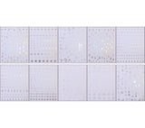 JMEOWIO Nagelsticker Mond Stern Schlange 10 Blatt Nail Art Sticker Selbstklebend Nagelaufkleber Aurora Decoratie Nageldesign Zubehör