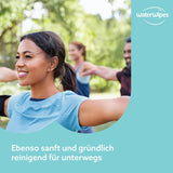 WaterWipes Sensitive+ Vochtige doekjes voor onderweg, 100 doekjes (10 stuks), 3 in 1 Reinigt, verzorgt, beschermt, 99,9% water, geurvrije doekjes