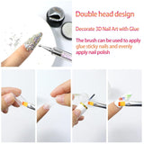 Sulularpek 5 Stück Nagel Pinsel, Nageldesign Pinsel, Dotting Tool, Nail Art Liner Pinsel, Nagelverlängerung Gelpinsel, Nagelbürste Für Punktierungen, Zeichnen, Für DIY Nail Art Design