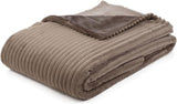 Gözze - Comfortabele en zachte deken in corduroy-look, 1620G/stuk, 150 X 200 Cm - kaneel Bedden en dekens Besuche den Gözze-Store Taupe