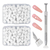125 Nail Art Schwämme en 4 Krallen Nail Sponge Metallgreifer Für Ombre en Gradient Nageldesign, Nagelkunst-Schwamm Pinsel, Maniküre Zubehör Für Nägel, Nail Art Schwämme Für Babyboomer Effekte DIY