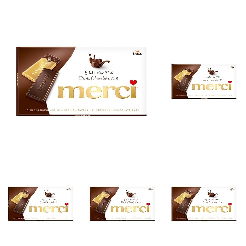 Repen pure chocolade 72% – 5 x 100 g – De fijnste vierkantjes pure chocolade – Chocolade verpakt in goudfolie