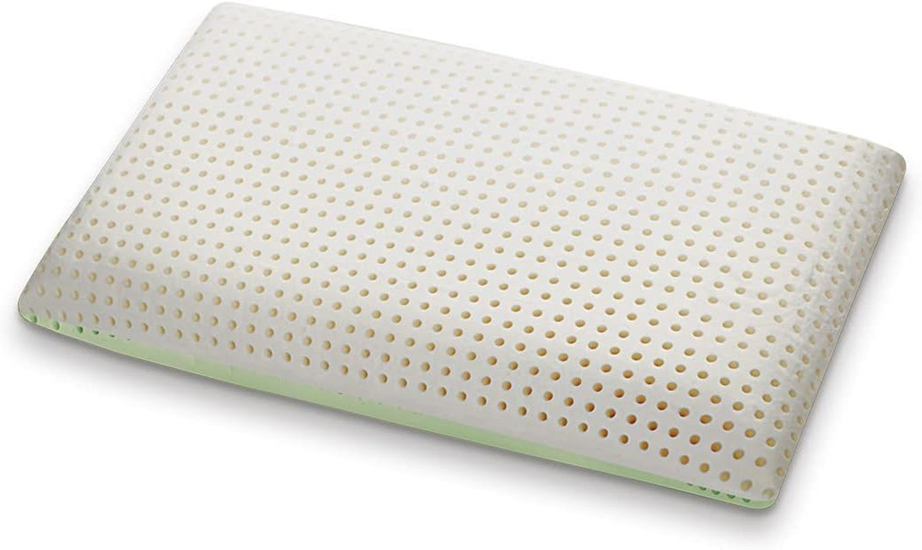 Orthopedisch neksteunkussen - Biologische Aloë - Aloë Vera Visco-elastisch kussen 14 cm hoogte 100% katoenen hoes Visco kussen - Memory Foam Kussen - Gemaakt in Italië Naty Shop Standaardkussens