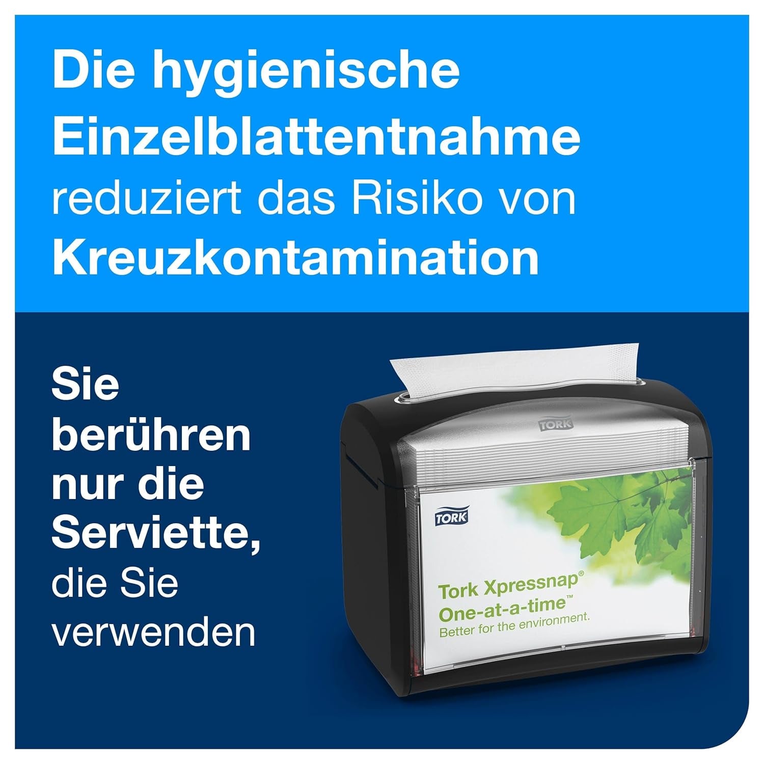 Tork Xpressnap Extra Soft Nature N4 Dispenserservet, Premium, 1/2 x 2-laags, 21,3 cm x 16,5 cm, 8 × 1.000 servetten, 12880