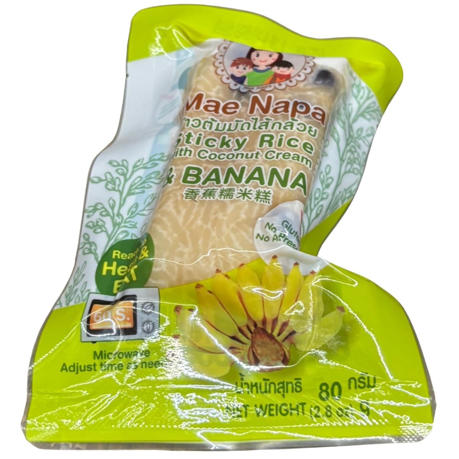 - Kleefrijst met kokos en banaan - (1 x 80 g)