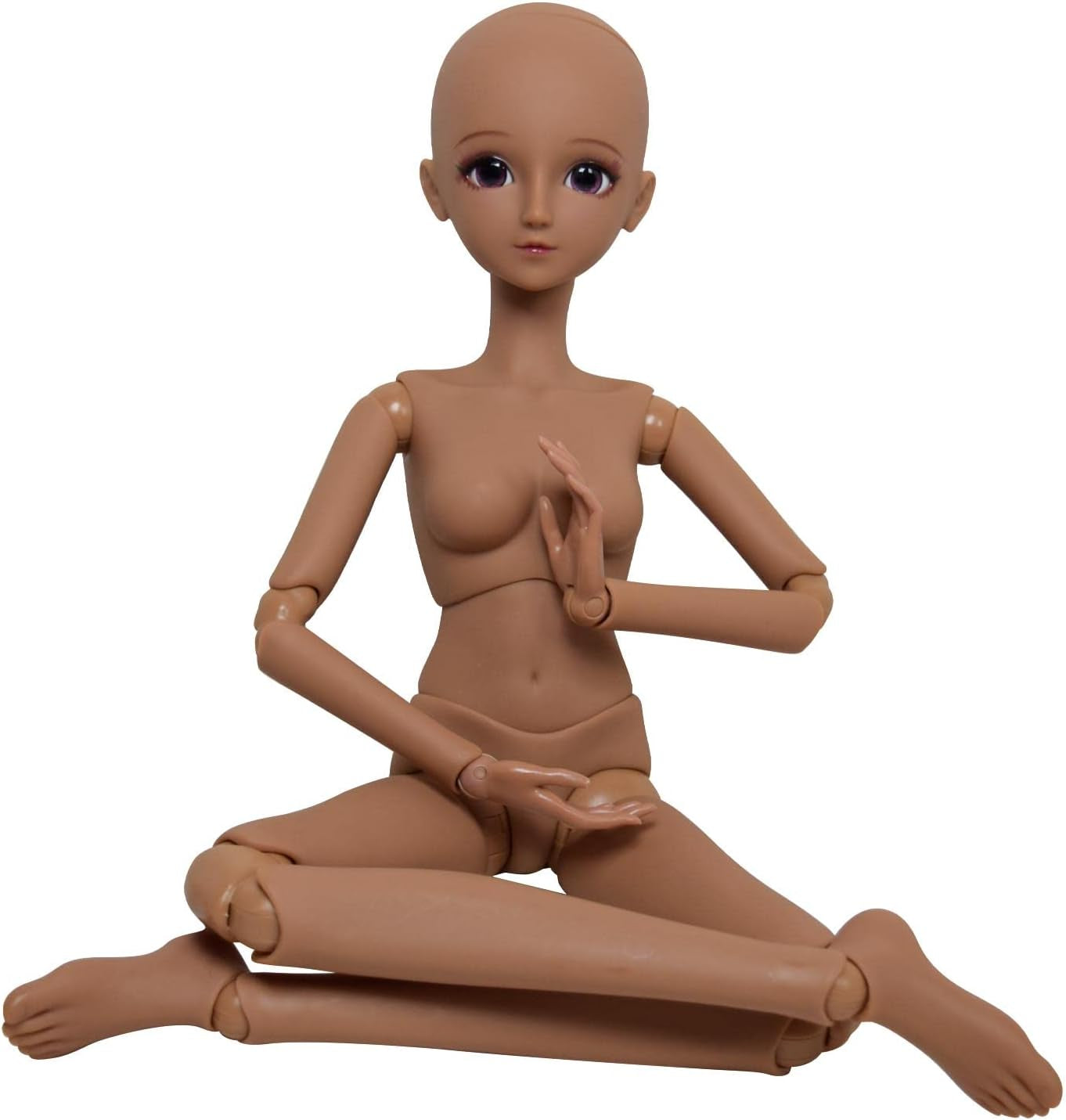 1/3 BJD Pop Zwart Bruine Huid Pop Lichaam 60cm 24 Inch Kogelgewricht SD Poppen Beweegbare Gewrichten PVC DIY (Alexia)