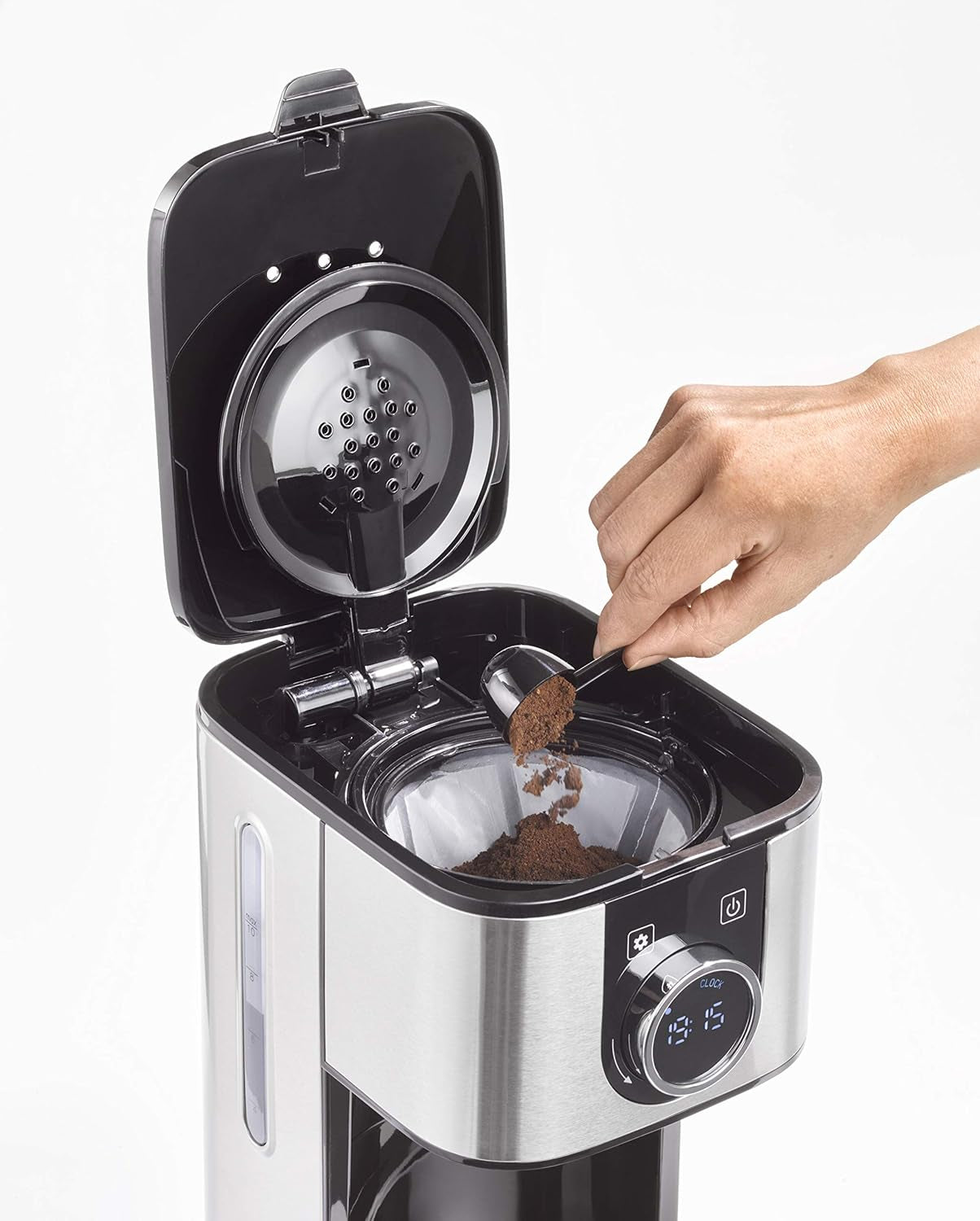 CASO Selection C 10 Thermo Design koffiezetapparaat – roestvrijstalen behuizing, 1,2 l isotherme karaf (10 kopjes), touchbediening en timer, Aroma PLUS-functie, permanent filter, antidruppelfilter