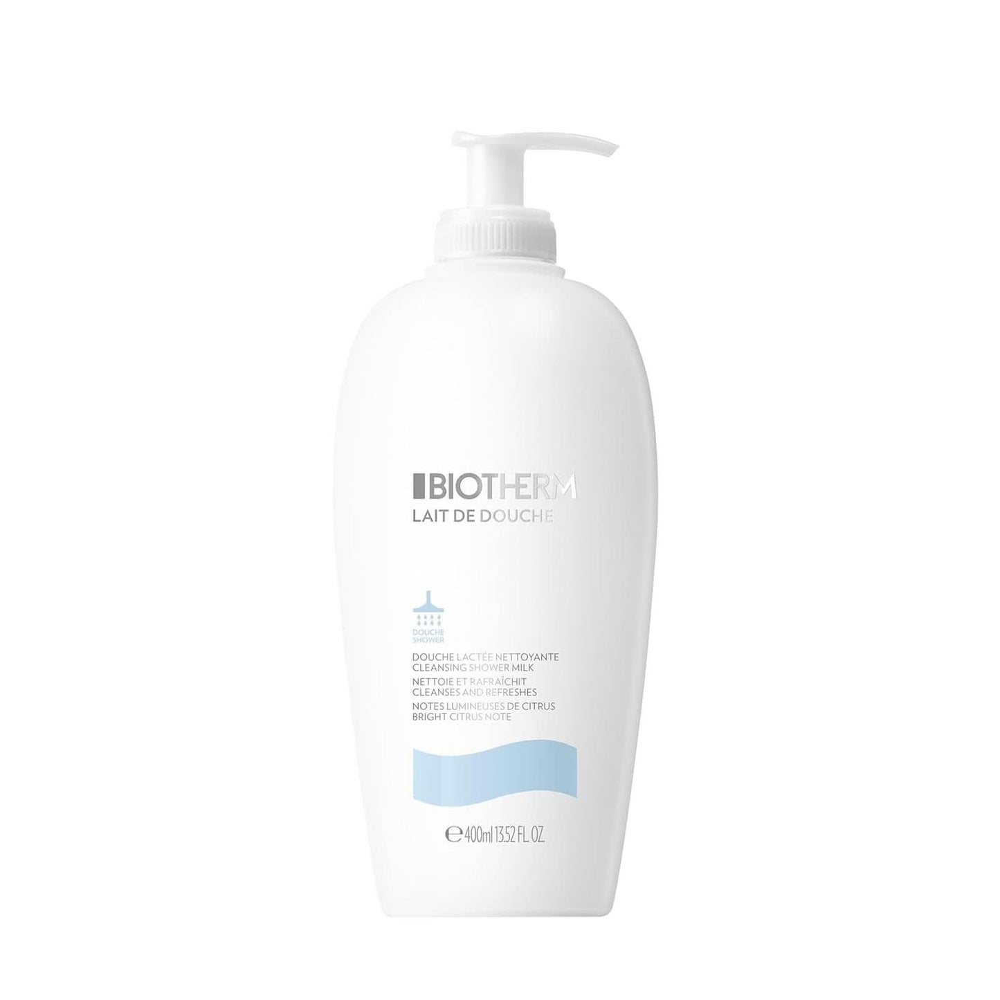 Biotherm, verkwikkende douchelotion voor intensieve hydratatie en een soepel lichaamsgevoel, 400 ml Douche en bad Naty Shop