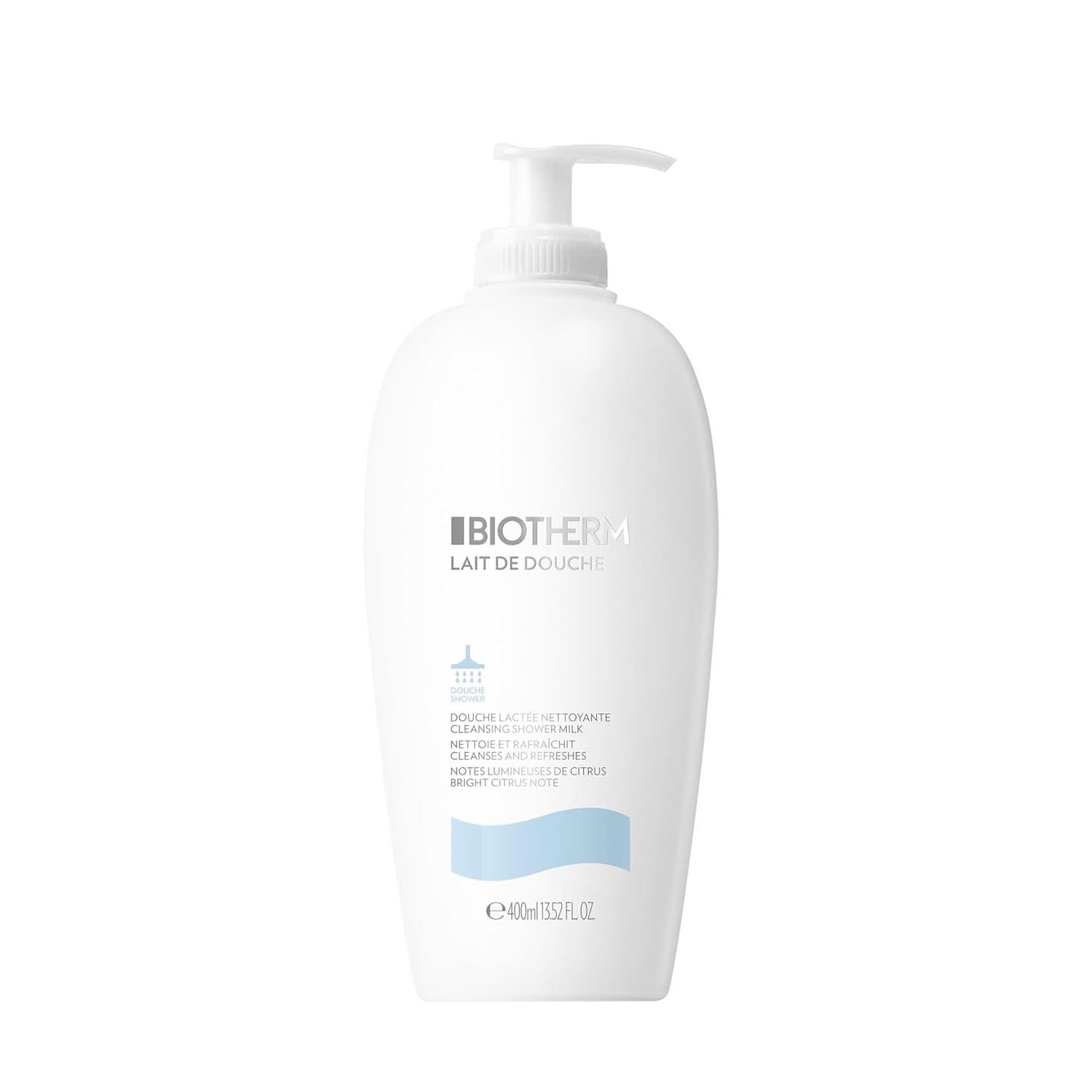 Biotherm, verkwikkende douchelotion voor intensieve hydratatie en een soepel lichaamsgevoel, 400 ml Douche en bad Naty Shop