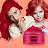 COLAYERIST Tijdelijke wasbare zwarte haarkleur Haarkleurwax voor mannen en vrouwen Haarmascara voor feest of cosplay Knoeivrije haarkleurproducten Haarverf Naty Shop Rood