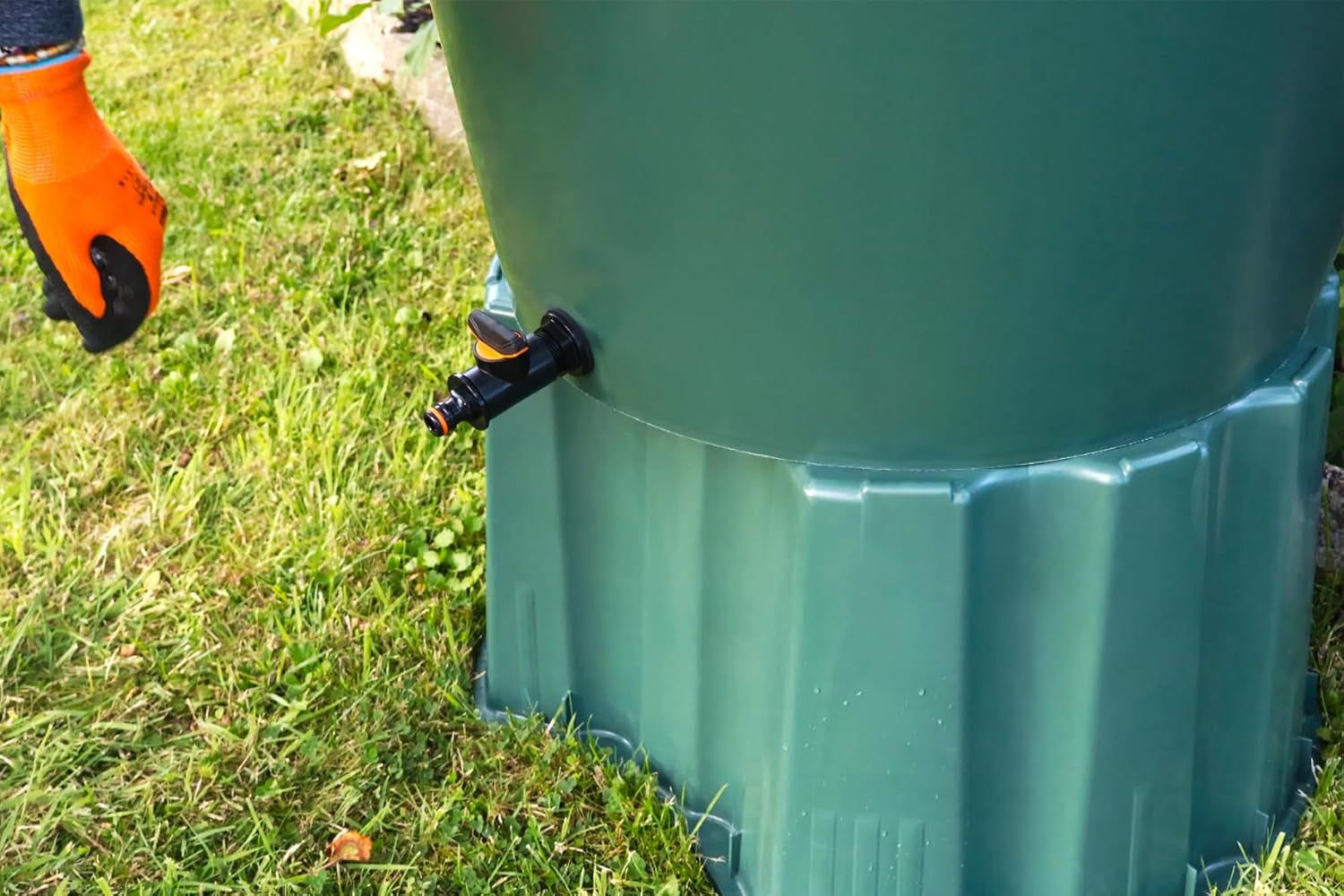 Tankfitting met afsluitklep 26,44 mm buitendraad 3/4 "snelkoppeling regentonfitting regenton watervaten 1 stuk
