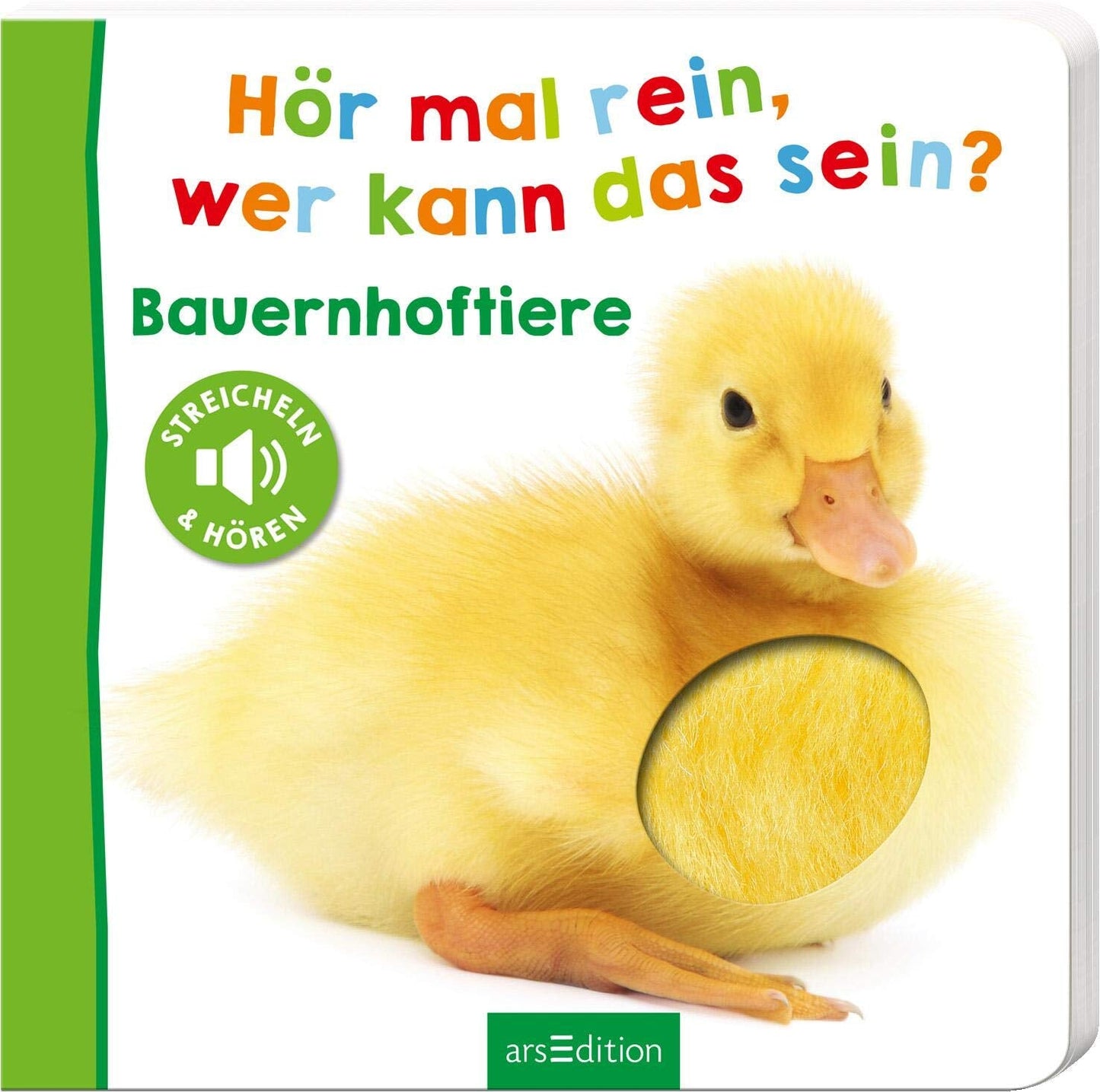 Luister, wie zou het kunnen zijn? - Boerderijdieren: aaien en luisteren | Hoogwaardig kartonnen prentenboek met 5 geluiden en voelelementen voor kinderen vanaf 18 maanden Baby Toys Naty Shop Book
