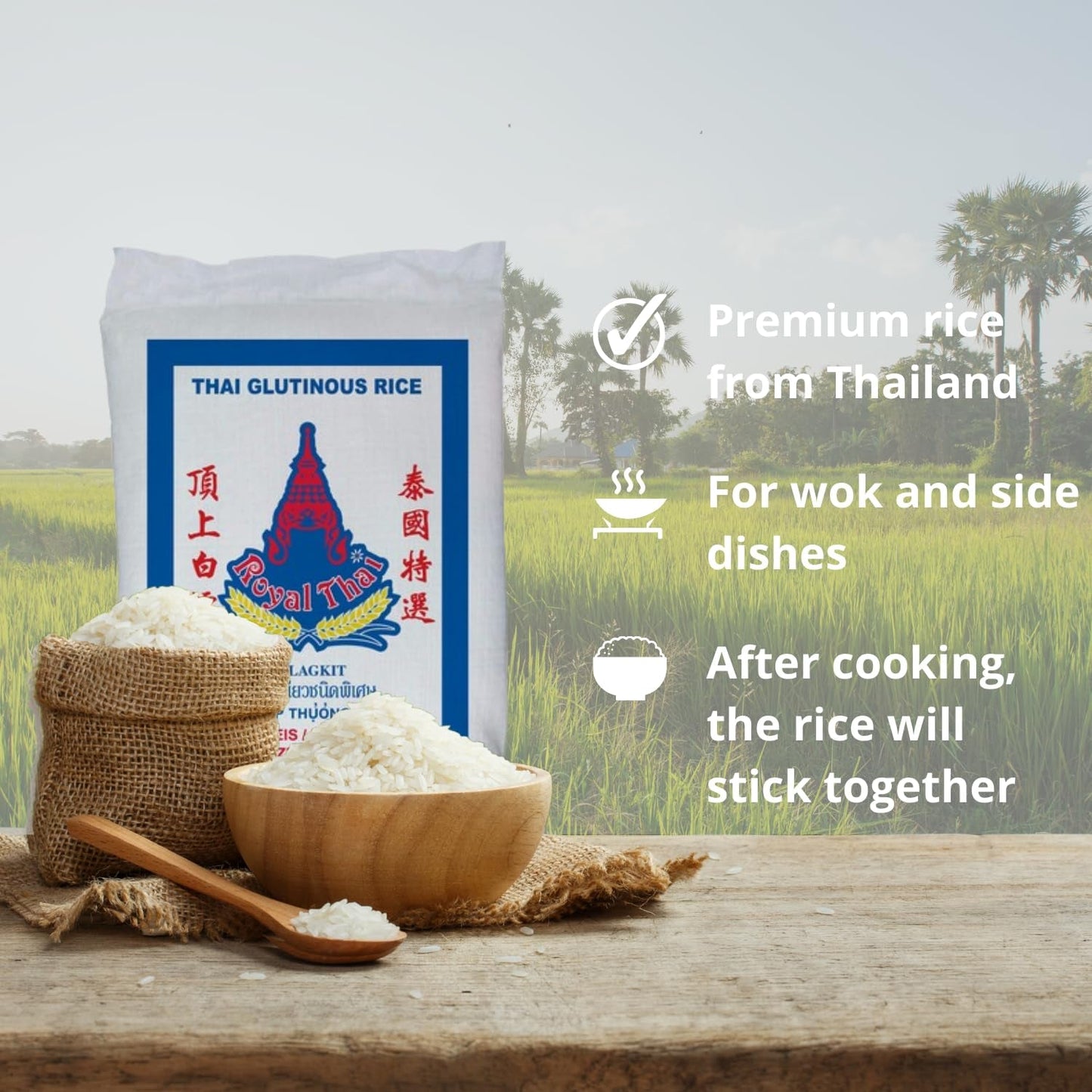 ROYAL THAI RICE - Kleefrijst - 1 x 20 KG