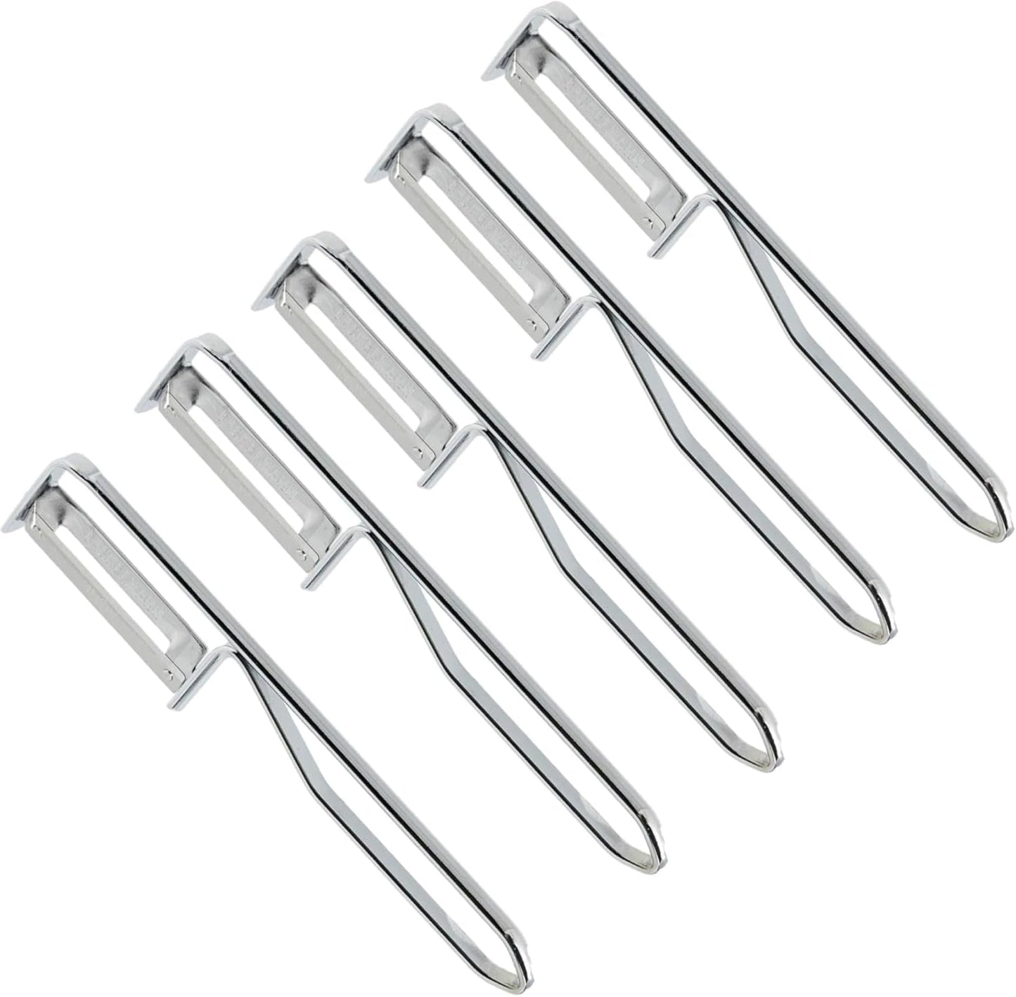 Fackelmann universele dunschiller, roestvrijstalen mes Schiller Naty Shop Economy dunschiller Set 5 stuks