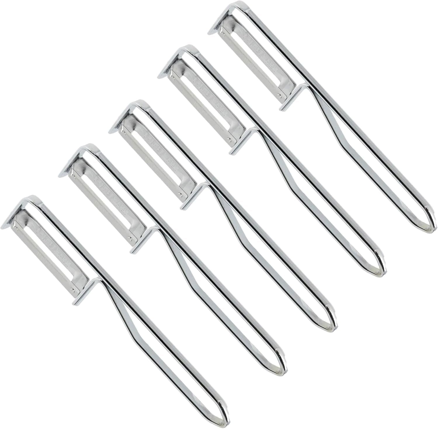 Fackelmann universele dunschiller, roestvrijstalen mes Schiller Naty Shop Economy dunschiller Set 5 stuks