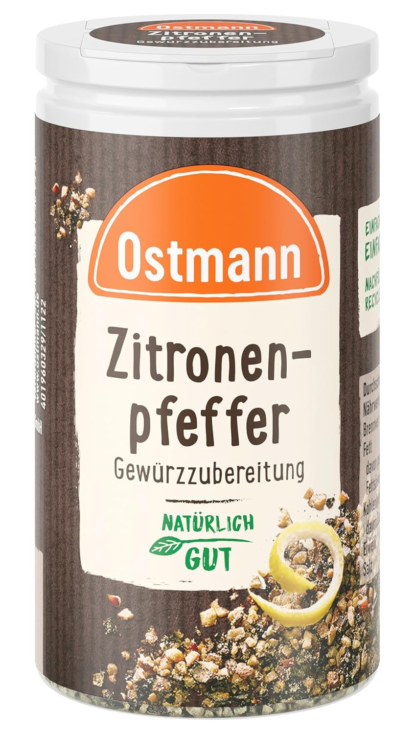 Ostmann Gewürze - Zitronenpfeffer Gewürzzubereitung | Voor saladedressings, sauzen en visgerechten 40 g in Der Streudose