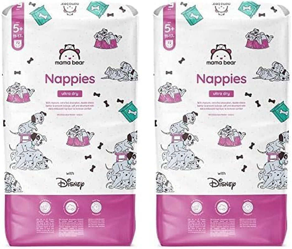 Amazon-merk: Mama Bear Disney Ultra Dry-luiers, maat 3 (4-9 kg) - maanddoos, wit, 172 stuks (2 verpakkingen van 86)