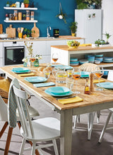 18-delige turquoise bestekset