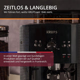 KRUPS Arabica Picto automatische espressomachine, compact ontwerp, eenvoudig te gebruiken, intuïtief verstelbare draaibediening, melkopschuimer, 2-kops functie, espressomachine, zwart, EA810870