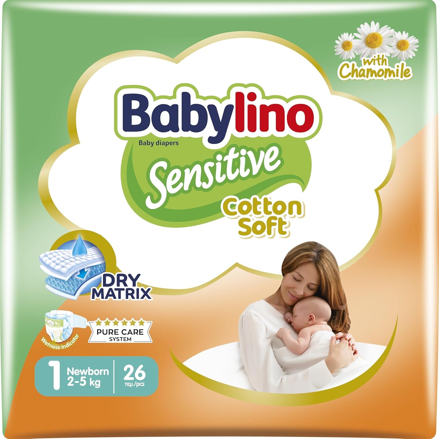 Babyluiers Sensitive maat 4, Maxi (8-13 kg), 20 stuks