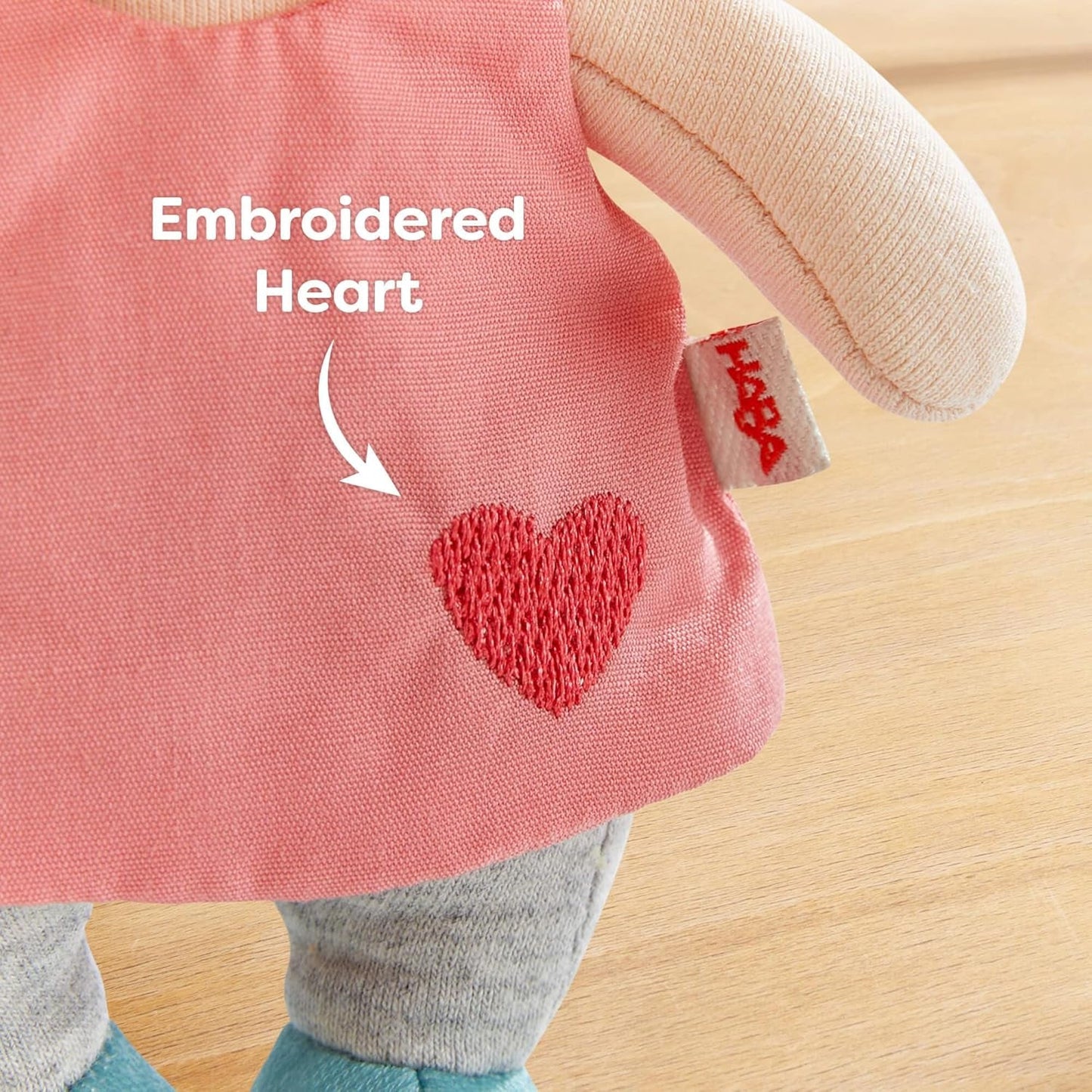 HABA Beschermengel Lore - Pluizige textielpop (15 cm), perfect welkomstcadeau voor baby's en peuters - Wasbaar op 30 °C - 2011870001