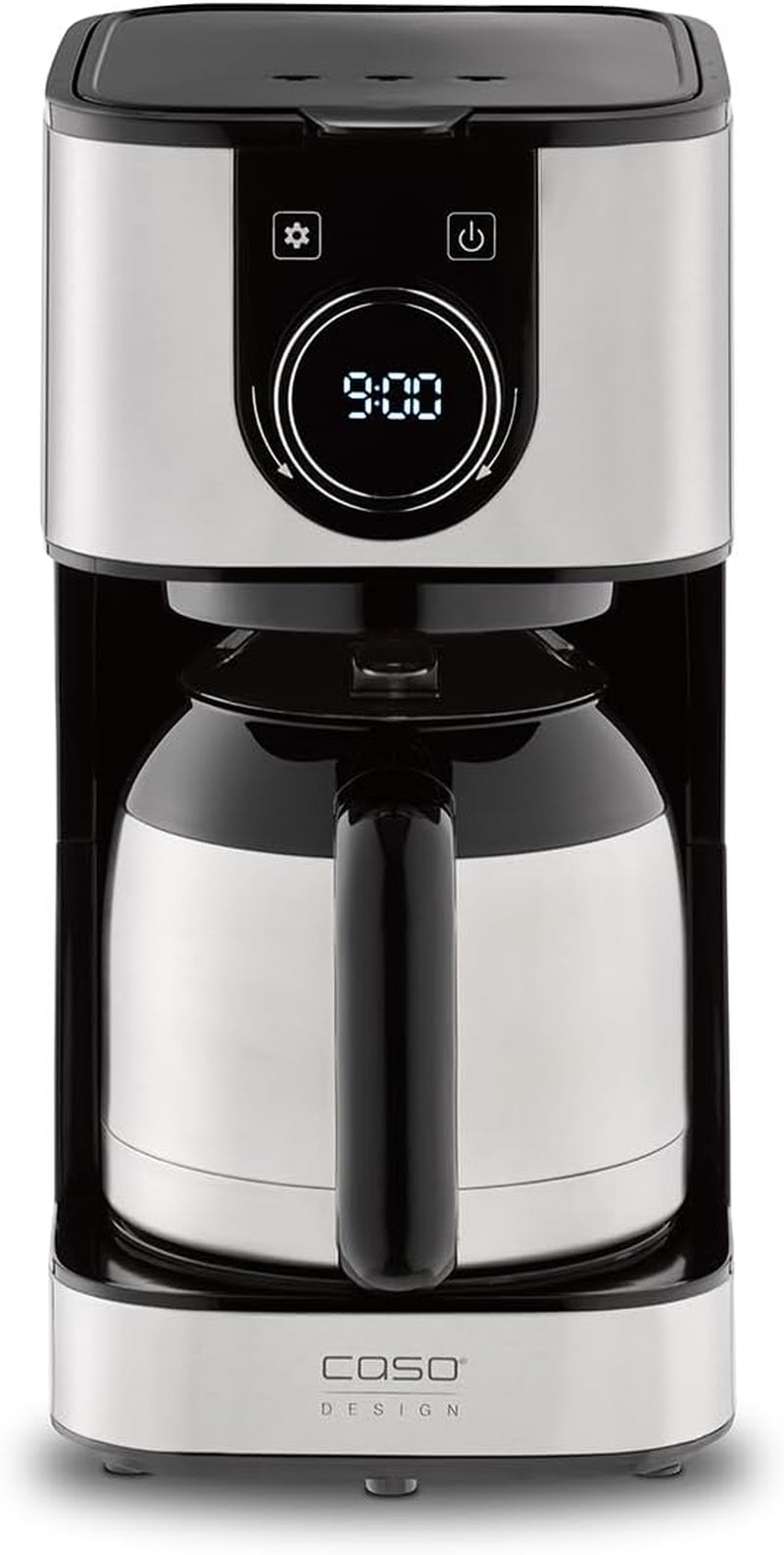 CASO Selection C 10 Thermo Design koffiezetapparaat – roestvrijstalen behuizing, 1,2 l isotherme karaf (10 kopjes), touchbediening en timer, Aroma PLUS-functie, permanent filter, antidruppelfilter
