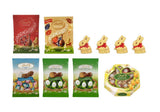 Chocolade paasset | 894g | Inhoud: Golden Bunnies en Chocolade Golden Bunnies | 100g Gouden Konijntjes | Premium witte chocolade met stukjes aardbei in de vorm van een konijntje voor Pasen